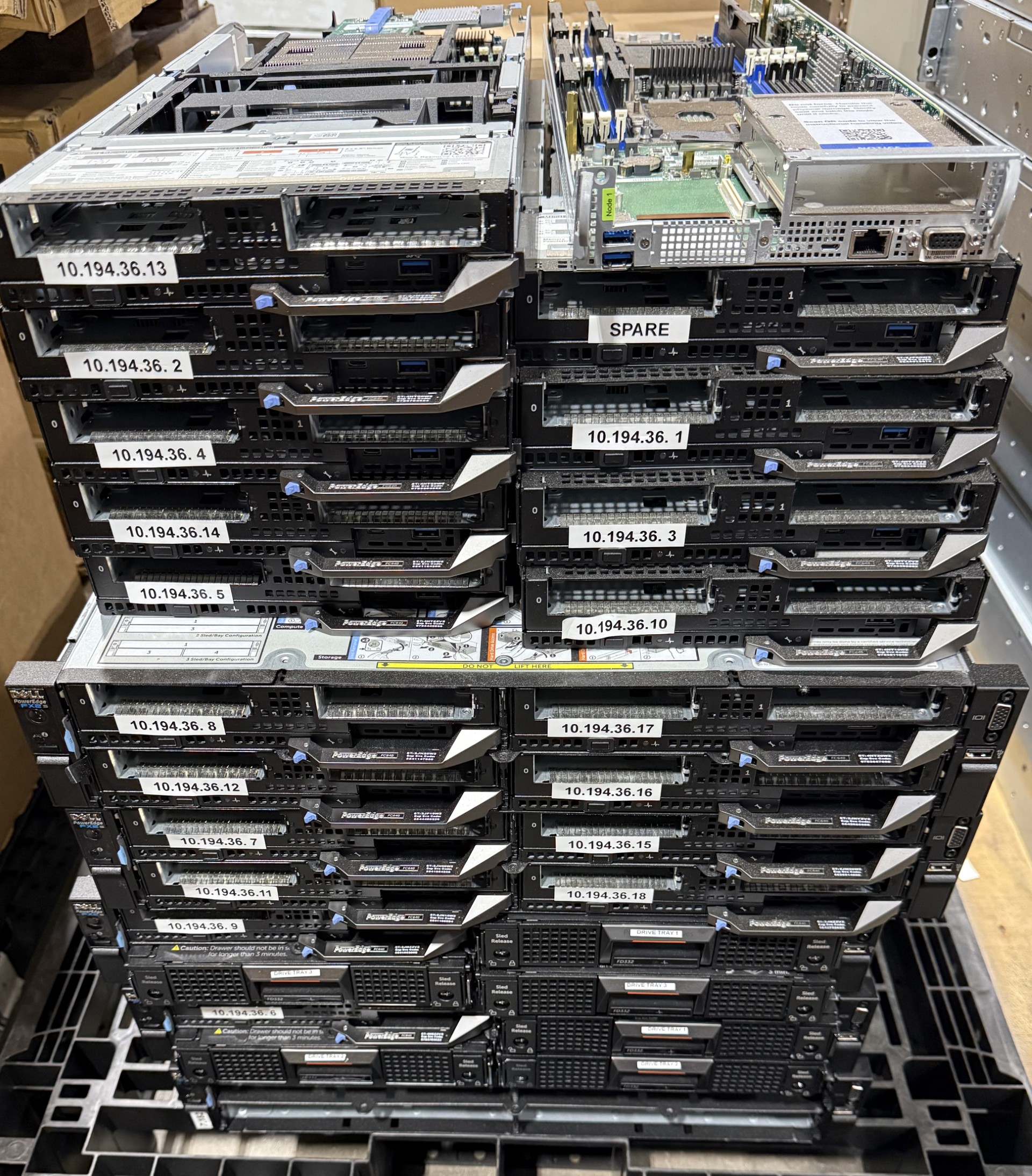 Blade and modular chassis received for retirement
