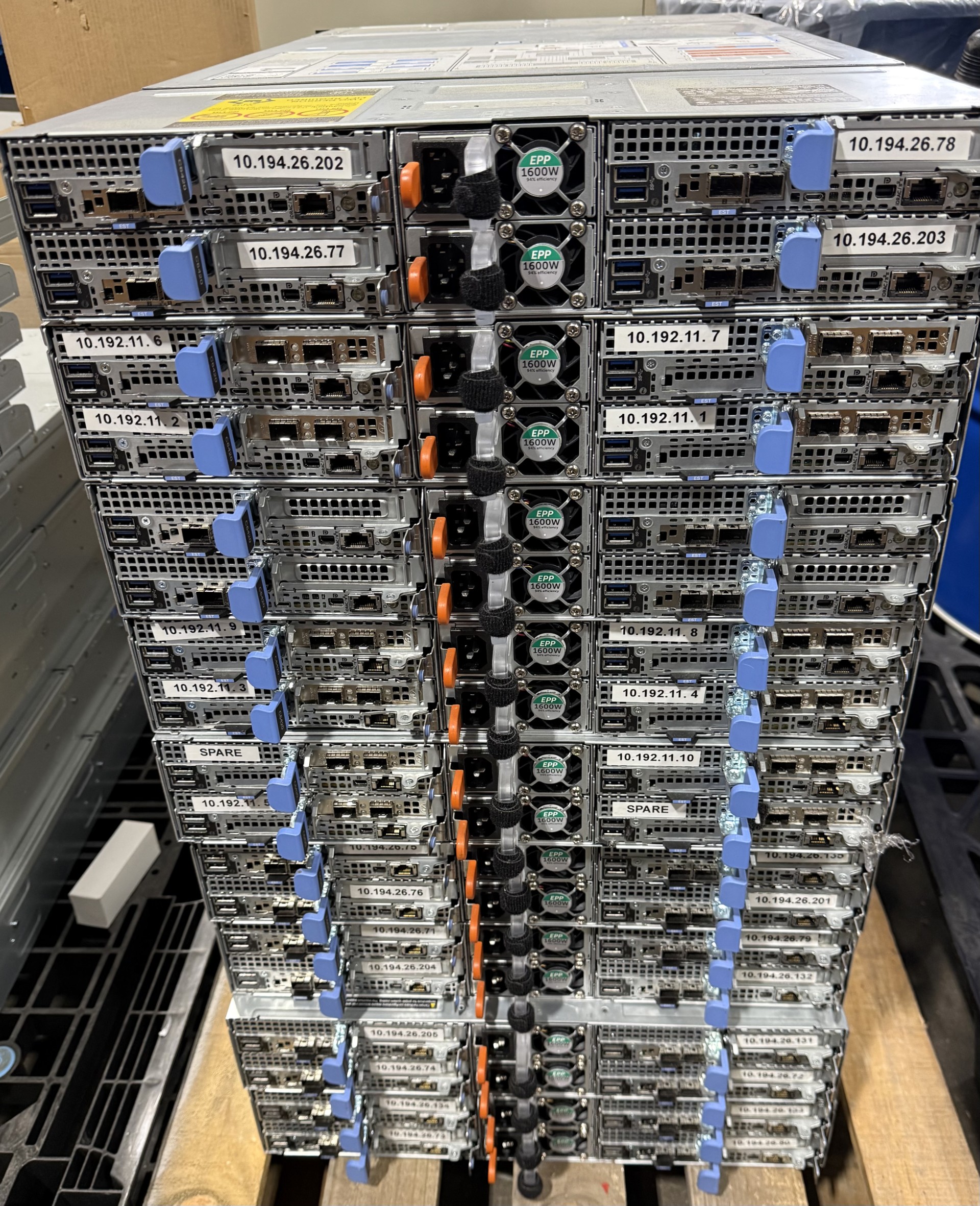 Asset-tagged nodes ready for secure data destruction