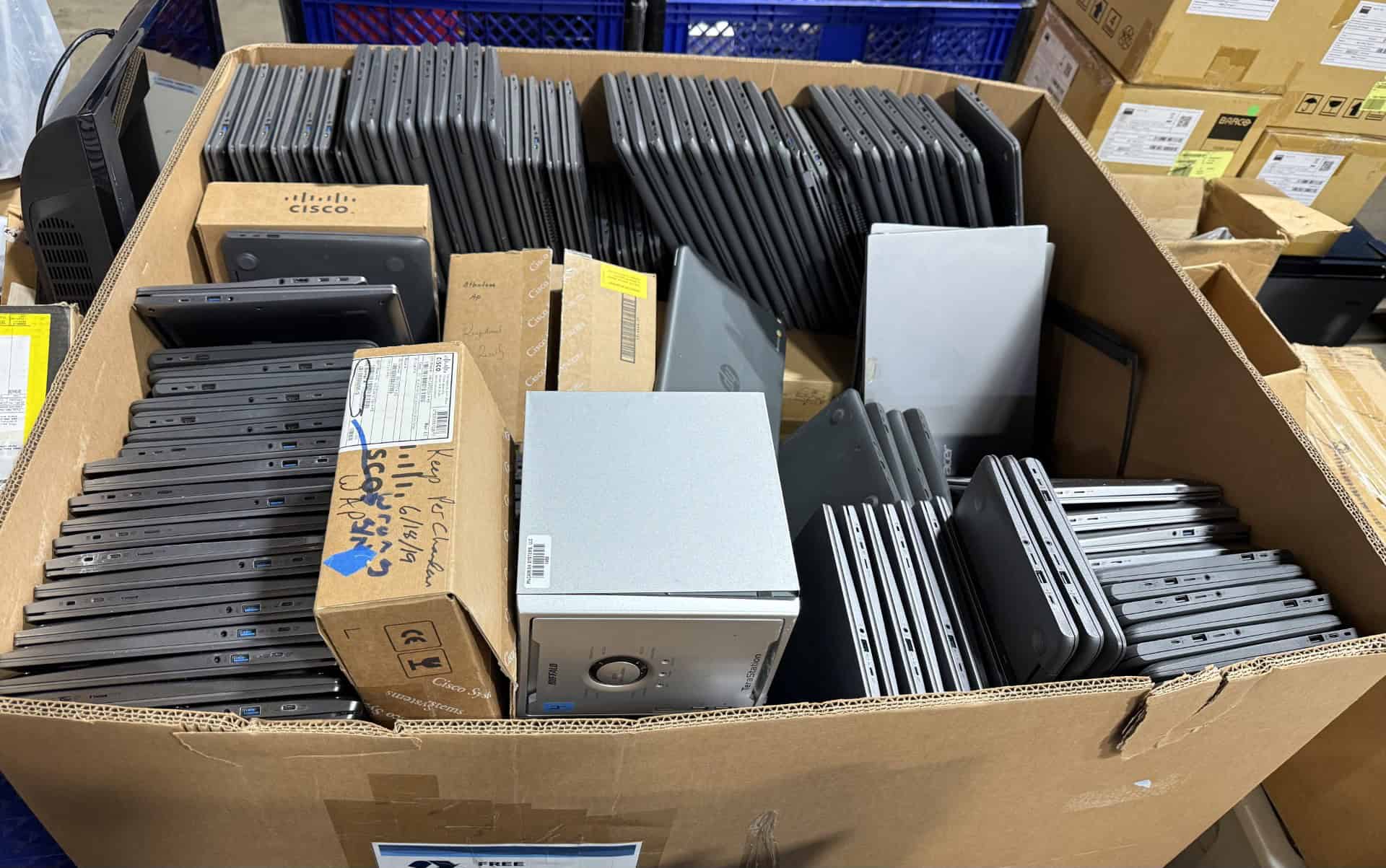 Mixed laptop and end-user device lot from a business refresh